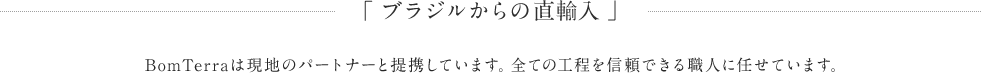 ブラジルからの直輸入